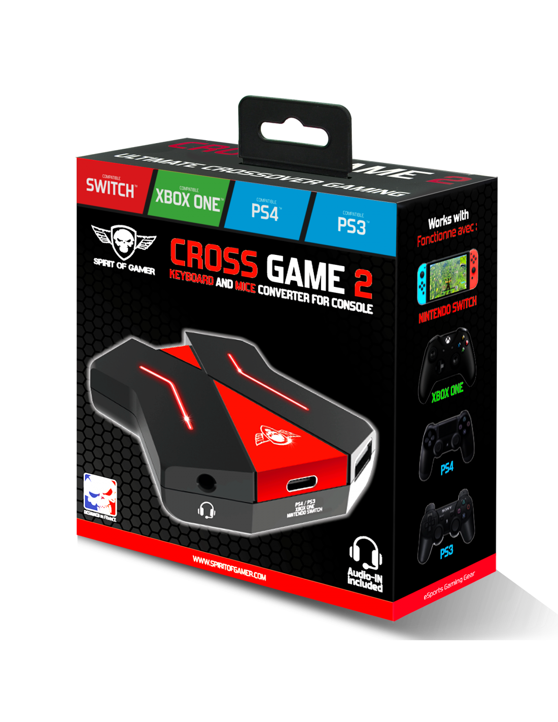 Adaptateur CrossGame-2 SOG-CONV2 PC/PS3/PS4/PS5/Xbox/Switch