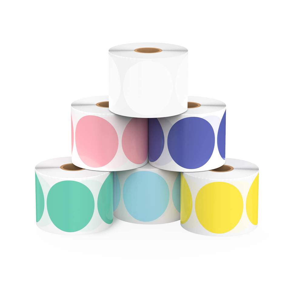 Etiquettes avec logo 5cm couleur pour imprimante