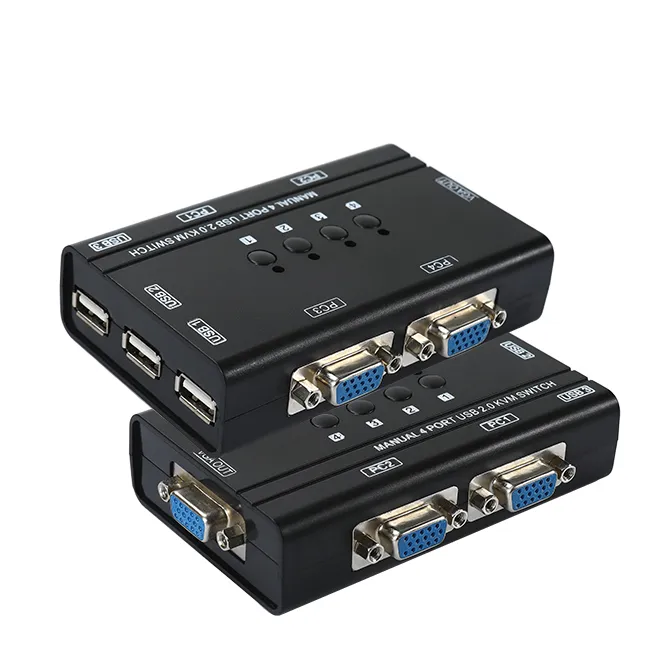 Switch KVM VGA 4 Ports USB 2.0