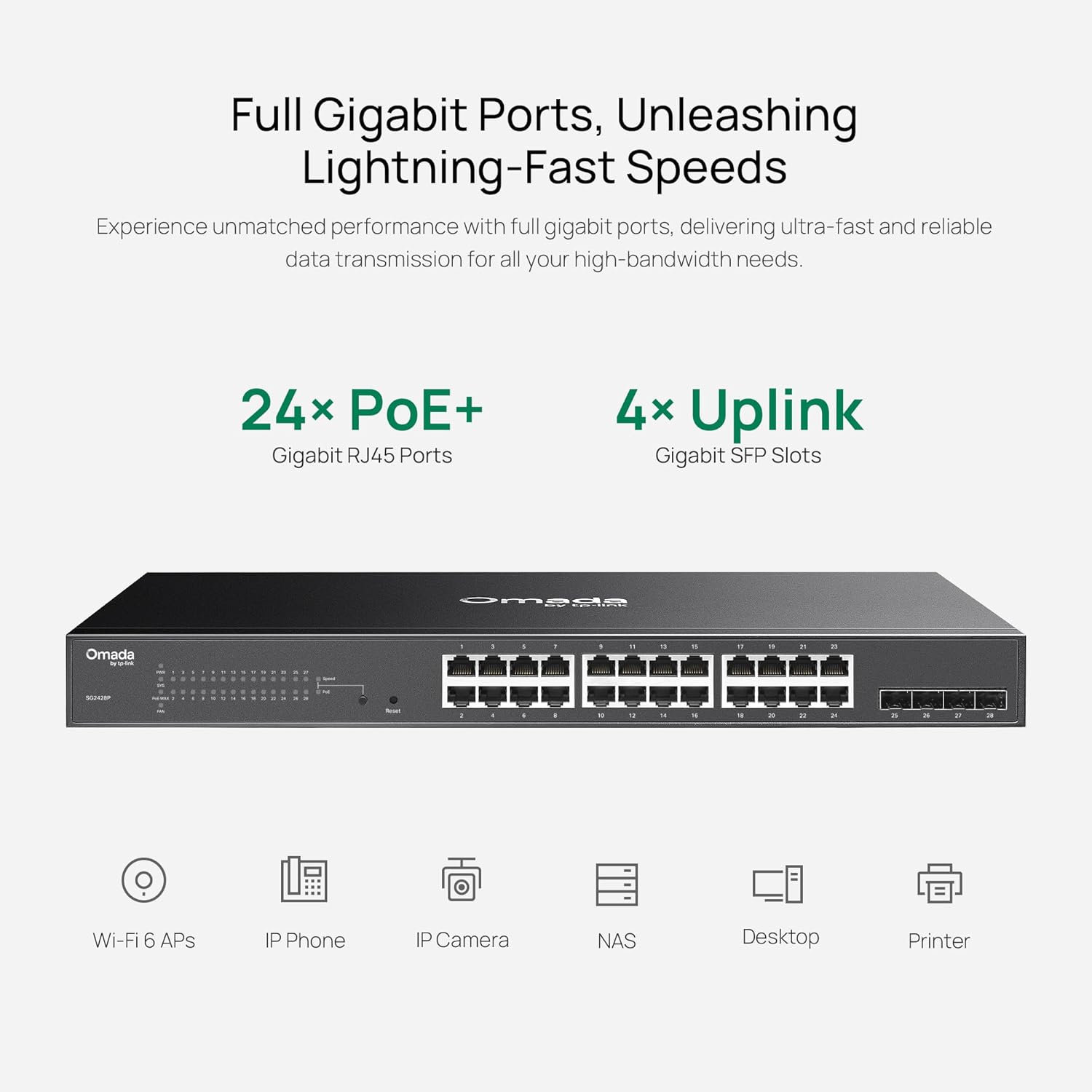 Switch TP-Link 24 ports PoE+ TL-SG2428P