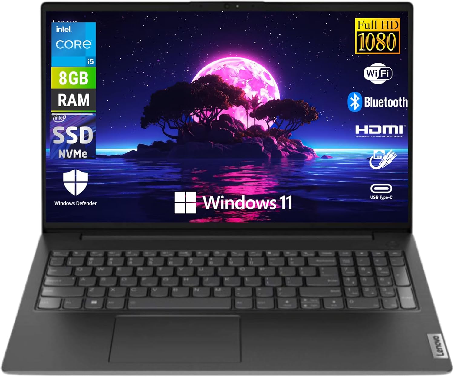 Laptop Lenovo i5-13420H DDR5 8GB NVMe 256GB 15.6"