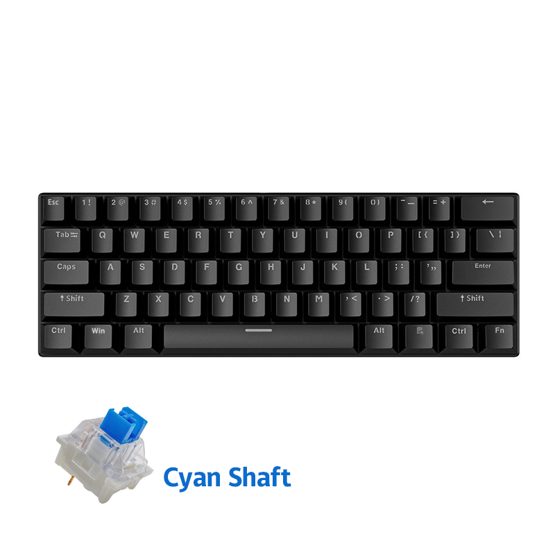 Clavier Mécanique Black Switches Bleus GMK610