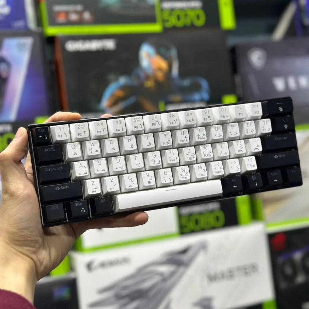 Clavier Mécanique Black-White Switches Bleus GMK610