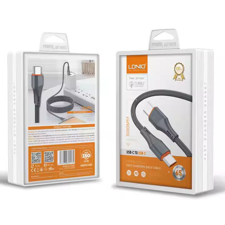 Câble Data/Charge LDNIO Type-C/Type-C 1m 65W LC631C