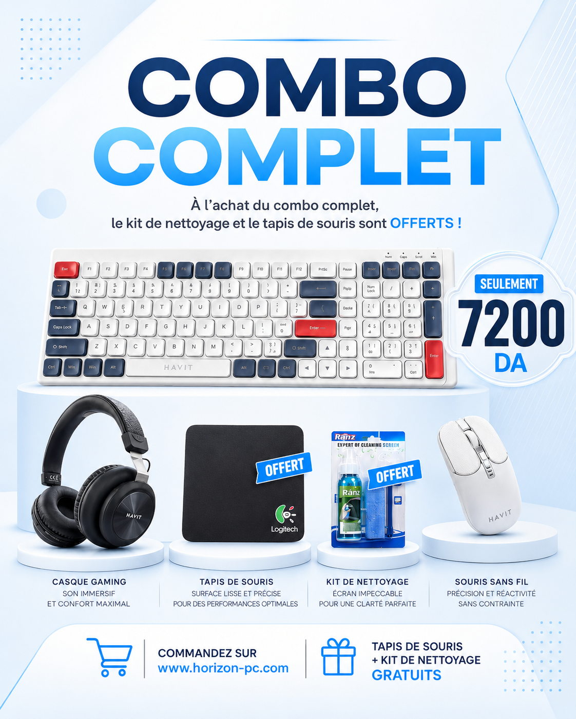 Pack Clavier+Souris Havit 2005