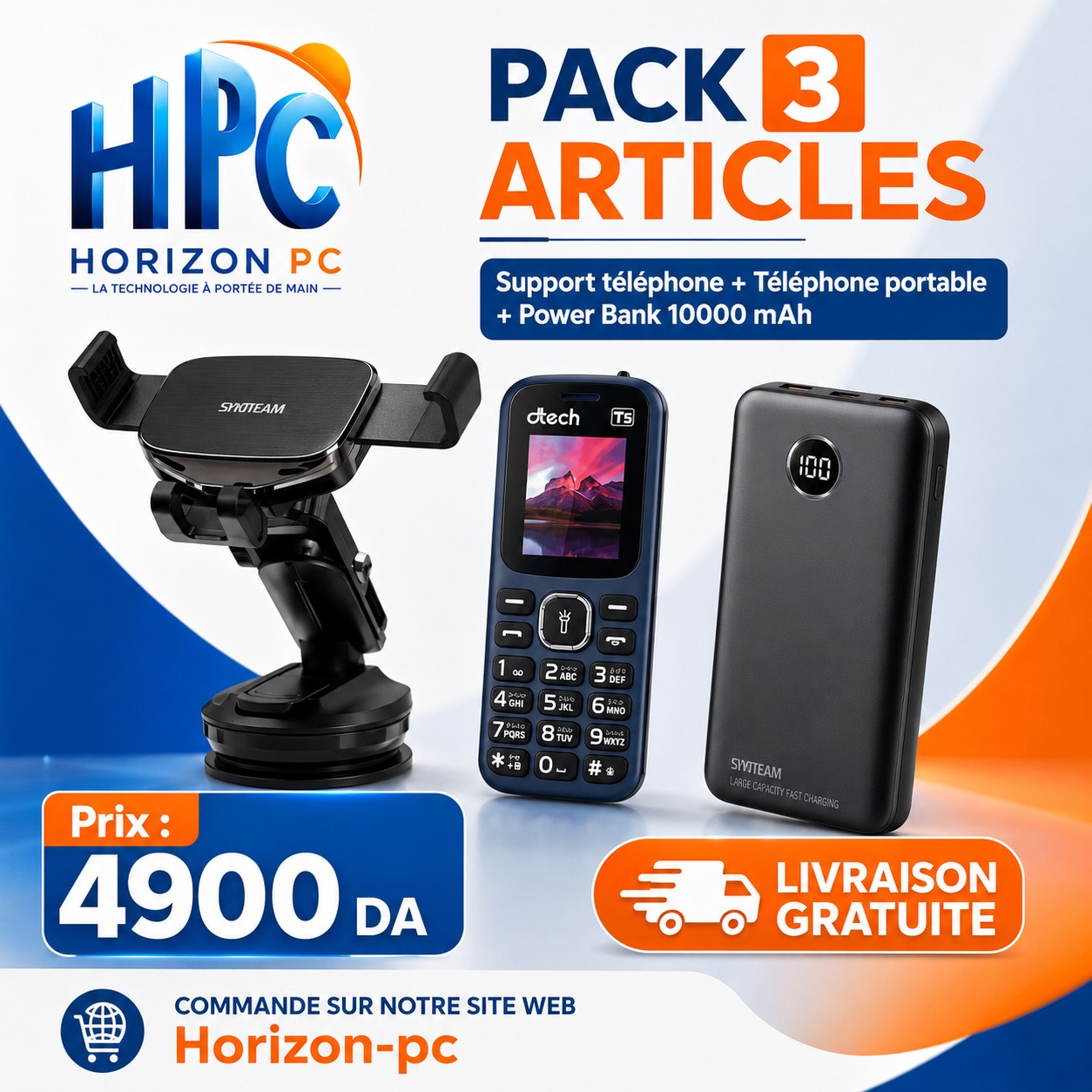 Pack Power Bank + Mobile + Support