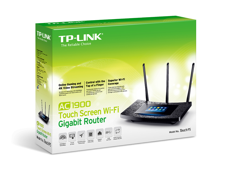 Routeur TP-Link 1300Mbps Dual-Band AC1900 Gigabit Touch P5